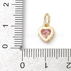 Brass Micro Pave Cubic Zirconia Pendants&nbsp;KK-H204-01KCG-02