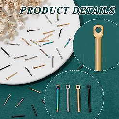 40Pcs 4 Colors Ion Plating(IP) 304 Stainless Steel Pendants&nbsp;STAS-UN0060-48