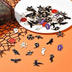 60Pcs 15 Styles Halloween Theme Alloy Enamel Pendants&nbsp;FIND-FS0002-89