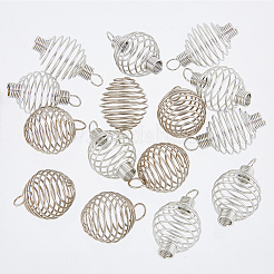 30Pcs 2 Styles Steel & 304 Stainless Steel Wire Pendants&nbsp;STAS-DC0012-65