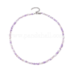 Glass Seed Beaded Necklace&nbsp;NJEW-JN04493