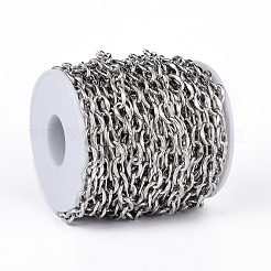 Tarnish Resistant 304 Stainless Steel Dapped Cable Chains&nbsp;CHS-D027-01P
