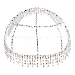Alloy Rhinestone Mesh Headbands&nbsp;OHAR-WH20007-05P-01