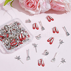 80Pcs 4 Styles Magic Girl Theme Alloy Pendants&nbsp;TIBEP-SC0003-66