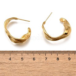 Ion Plating(IP) 304 Stainless Steel Round Stud Earrings&nbsp;EJEW-K244-44G