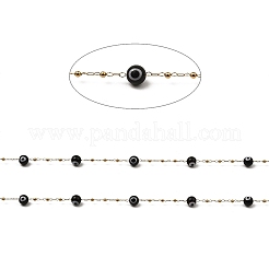 Evil Eye Lampwork Beaded Link Chains&nbsp;CHS-G028-04G-09