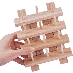 12 Spools Solid Wood Sewing Embroidery Thread Stand&nbsp;ODIS-PH0001-04