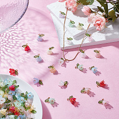 100Pcs 10 Colors Acrylic Charms&nbsp;PALLOY-HY00046