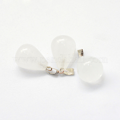 Teardrop Natural Quartz Crystal Pendants&nbsp;G-Q435-01