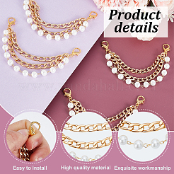 4Pcs 2 Styles Aluminium Curb Chains Shoe Chains&nbsp;HJEW-GA00014