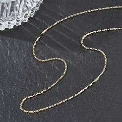 10Pcs 1MM 304 Stainless Steel Box Chain Necklaces&nbsp;NJEW-G203-07G
