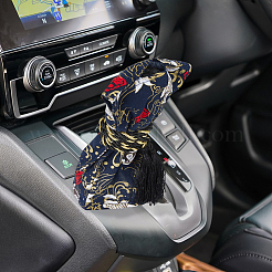 2 Sets 2 Colors  Rectangle with Fish Pattern Polyester Car Shift Boot Cover&nbsp;AJEW-FH0004-95