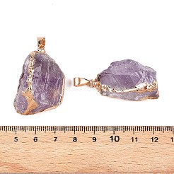 Raw Rough Natural Amethyst Pendants&nbsp;G-T138-174B
