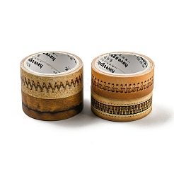 4 Rolls Retro Zipper Decorative Paper Tapes&nbsp;STIC-C008-01D