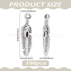 100Pcs Tibetan Style Alloy Pendants&nbsp;FIND-LP0002-39