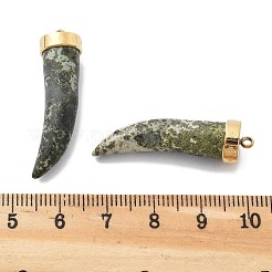 Natural Unakite Horn Pendants&nbsp;STAS-R130-03G-02