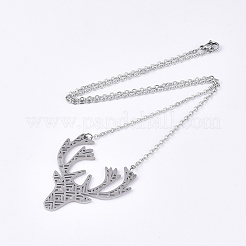 Non-Tarnish 201 Stainless Steel Pendant Necklaces&nbsp;LS-NJEW-T009-JN093-1-40