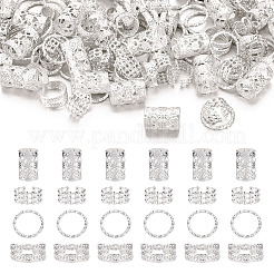 120Pcs 4 Styles Iron Dreadlocks Beads Hair Decoration&nbsp;FIND-TA0005-09S