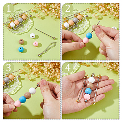 8Pcs 2 Colors Iron Bar Beadable Pendant Decorations&nbsp;HJEW-DC00076