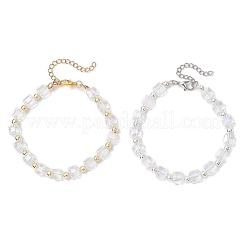 2Pcs Glass Beaded Bracelets for Women&nbsp;BJEW-JB11901