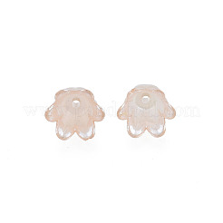 6-Petal Imitation Jelly Acrylic Bead Caps&nbsp;X-JACR-T002-02D