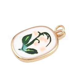 Brass Enamel Pendants&nbsp;ENAM-I087-02A