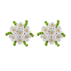 304 Stainless Steel Flower Stud Earrings&nbsp;EJEW-MZ00457-05