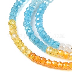 Transparent Gradient Color Cubic Zirconia Strand&nbsp;ZIRC-NH0002-01F