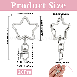 20Pcs Zinc Alloy Keychain Clasps&nbsp;FIND-SP0004-20P