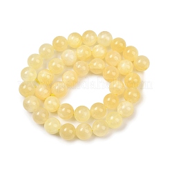 Natural Golden Silk Jade Beads Strands&nbsp;G-Z112-A01-6mm