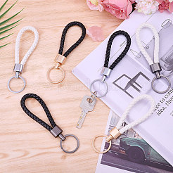 6Pcs 6 Colors PU Leather Kaychians&nbsp;KEYC-CA0001-56