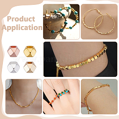 80Pcs 4 Colors Brass Spacer Beads&nbsp;KK-PH0015-20