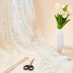 1M Polyester & PVC Sequined Mesh Fabric&nbsp;DIY-CY0003-54B