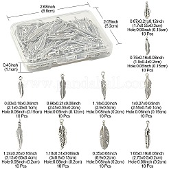 100Pcs 10 Style Tibetan Style Alloy Pendants&nbsp;DIY-YW0007-24