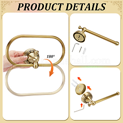 2 Bags 2 Styles Brass Wall Mounted Towel Ring Holder & Toilet Paper Holders Sets&nbsp;AJEW-TW0001-17
