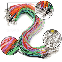 36Pcs 9 Colors Waxed Cord and Organza Ribbon Necklace Making&nbsp;NCOR-FS0001-03