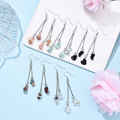 5Pair Brass Dangle Earring&nbsp;EJEW-YW00001-01