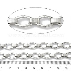 Handmade 304 Stainless Steel Octagon Link Chains&nbsp;STAS-F341-01P