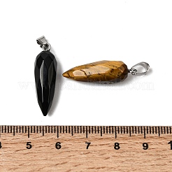 Natural & Synthetic Mixed Stone Pointed Pendants&nbsp;G-D366-03P