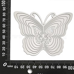 201 Stainless Steel Laser Cut Connector Charms&nbsp;STAS-Z116-04P-03
