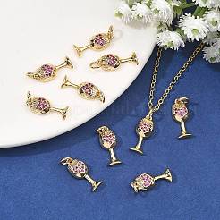 SHEGRACE Brass Micro Pave Cubic Zirconia Pendants&nbsp;XGRQ2C348-406G