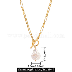 2Pcs 2 Colors Natural Pearl Beaded Pendant Neckaces Set&nbsp;NJEW-AN0001-16