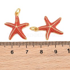 Brass Enamel Pendants&nbsp;KK-CBAEBFB-14G-03