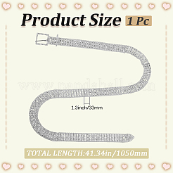 Alloy Full Crystal Rhinestone 5-Row Chain Belts&nbsp;AJEW-WH20019-49P