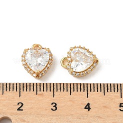 Brass Micro Pave Cubic Zirconia Pendants&nbsp;KK-S531-01G