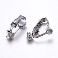 Tarnish Resistant 304 Stainless Steel Clip-on Earring Converters Findings&nbsp;STAS-O110-20P