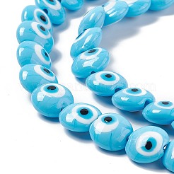 Handmade Evil Eye Lampwork Beads Strands&nbsp;LAMP-G157-01C