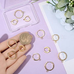 16pcs 4 Styles 201 Stainless Steel Huggie Hoop Earrings Findings&nbsp;STAS-BBC0008-37G