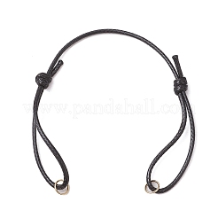 2Pcs 2 Colors Adjustable Waxed Polyester Cord Bracelet Making&nbsp;AJEW-JB01312