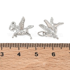 Brass Micro Pave Clear Cubic Zirconia Charms&nbsp;CU-CBAC675-04P